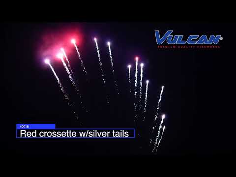 Vulcan | Red Star Crossette with Silver Tail | 13-Schuss